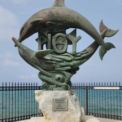 Statue of Two Dolphins