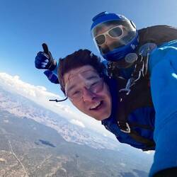 Hard to imagine a more spectacular view for a sky dive!