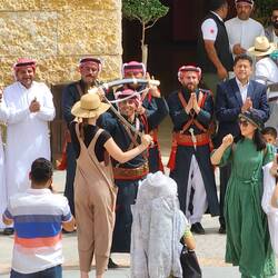 It was the Prince of Jordan's wedding day and there were celebrations everywhere.