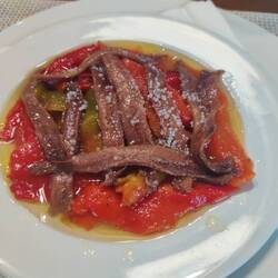 Anchovies and peppers