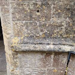 1606 flood marking on church