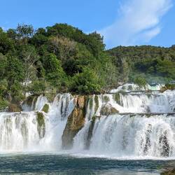 Skradinski buk Wasserfall 700m breit