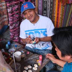 Handbemalte, kleine Totenköpfe