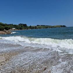 Der Privatstrand.