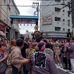 Götter werden zum Tempel getragen und die Stimmung dabei ist unglaublich 😀