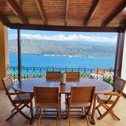 The veranda at our villa!