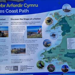 Wales Coast path information board