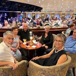 Enjoying the Captain's Cocktail Celebration — Aboard Insignia.