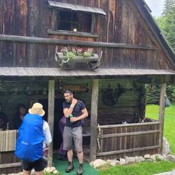 Kind locals called us over to their private hut and gave us schnapps and honey tea.