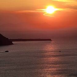 Sunset from our villa