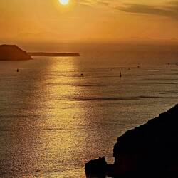 Sunset from our villa