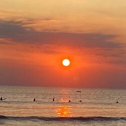 Der 1. Abend und dann gleich solch ein Sonnenuntergang