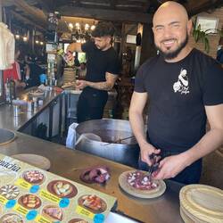 Octopus is widely available in restaurants and as a take away.