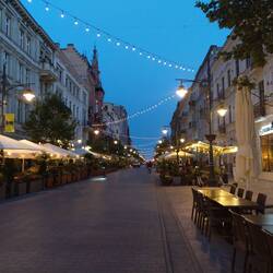 abendliche Fußgängerzone