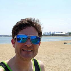 Constitution Beach. Airport in background