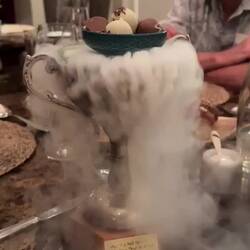 Dessert oh the house.