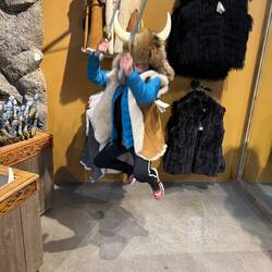 Viking Andrew in a store