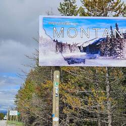 Ausfahrt aus dem Park Richtung Montana