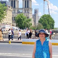 Jan with Notre Dame in the background