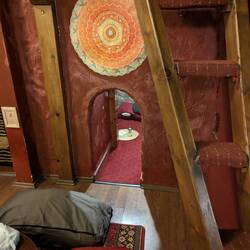 Tiny entrance to the room that we used