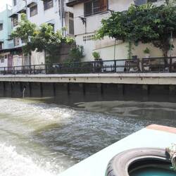 Scenes from the klong taxi that plies Klong Saen Saep.
