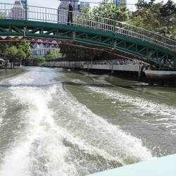Scenes from the klong taxi that plies Klong Saen Saep.