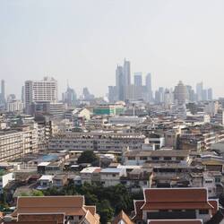 The view from the top of Wat Saket.