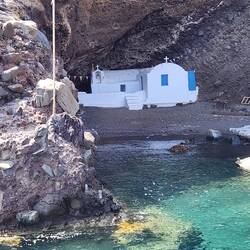 This church was erected on this Cove as a shrine for friends who survived 11 days stranded here.