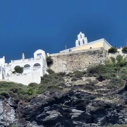 Our villa, from the water (arched windows)