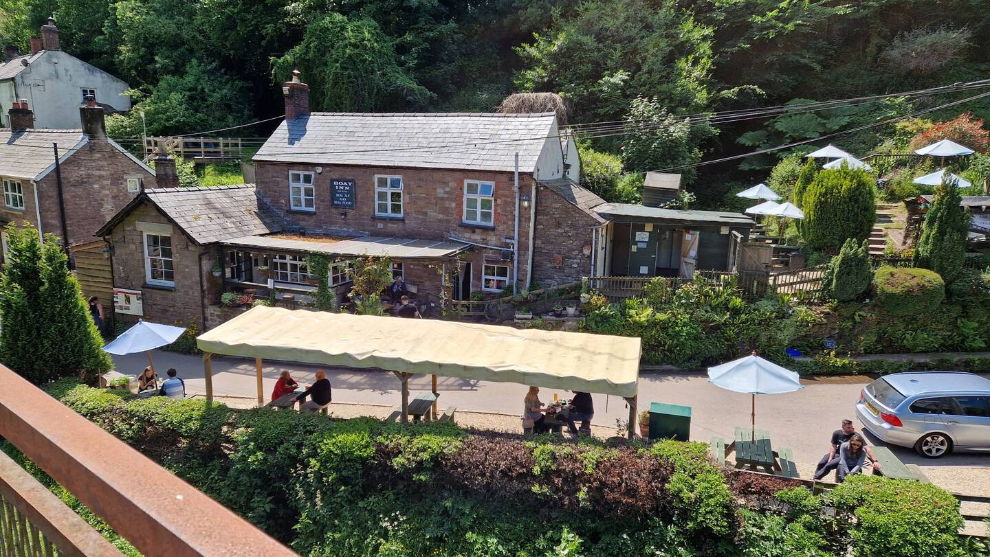The Boat Inn from the river bridge