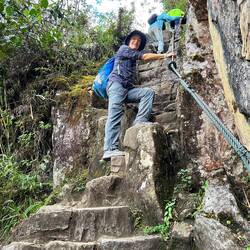 start climbing up Huayna Picchu, the big brother