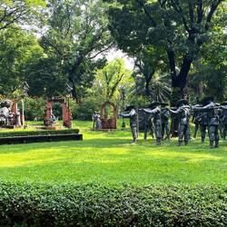 Today's execution reenactment statues