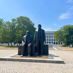 Marx and Engels statue