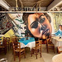 Love the mural in the restaurant