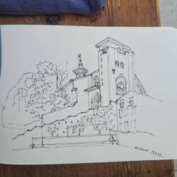 A church in Estrella, I'll watercolor it later.