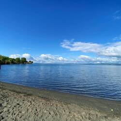 der Strand am Campingplatz