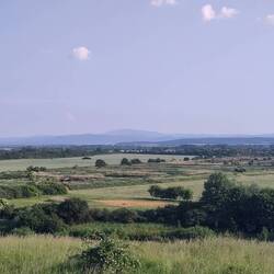 Blick auf den Brocken. Das 1. große Etappenziel