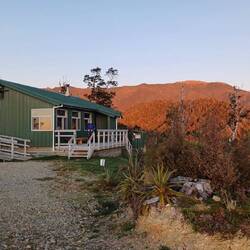 Poroari hut at sunset
