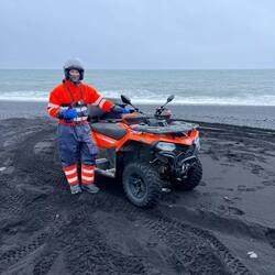 Quad biking on the black beach!