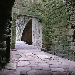 Leaving Valenca via the fortress