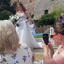 Emily comes down to say her vows