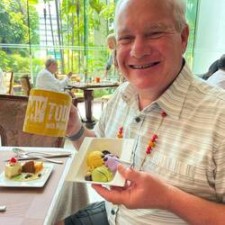 Mochi, Green Tea and Sweet Potato Ice Cream