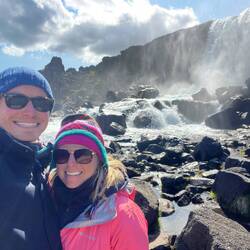 Waterfall at Thingvellir National Park