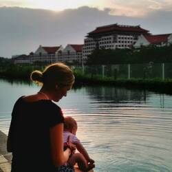 Der tolle Gemeinschaftspool der Apartment-Anlage