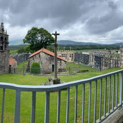 Church yards across Spain are arranged like this.  This was a larger one.