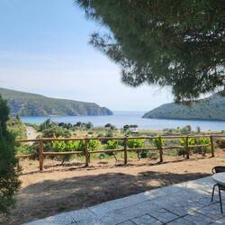 View from our apartment in Porto Koufo
