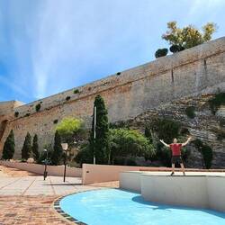Dalt Villa walls are impressive