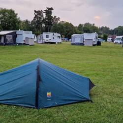 My pitch on Fleece Meafows campsite, Kington