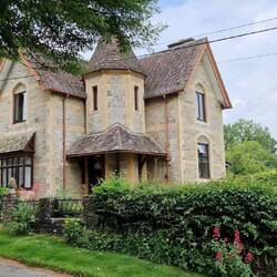 Architecturally interesting house on way to Hergest Croft Gardens