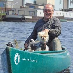Leo's first time in the canoe. He absolutely loved it!